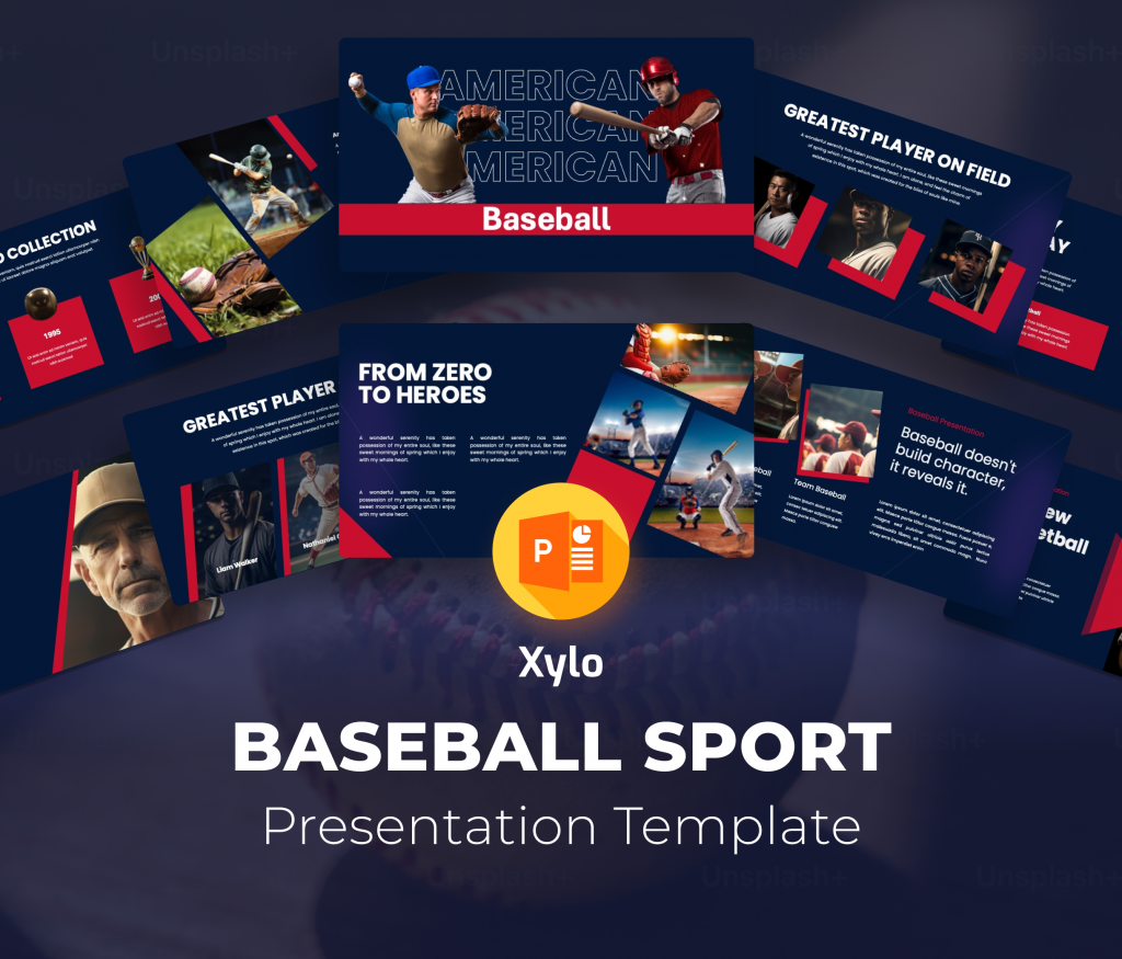 Premast | Xylo- Baseball Sports PowerPoint Presentation Template