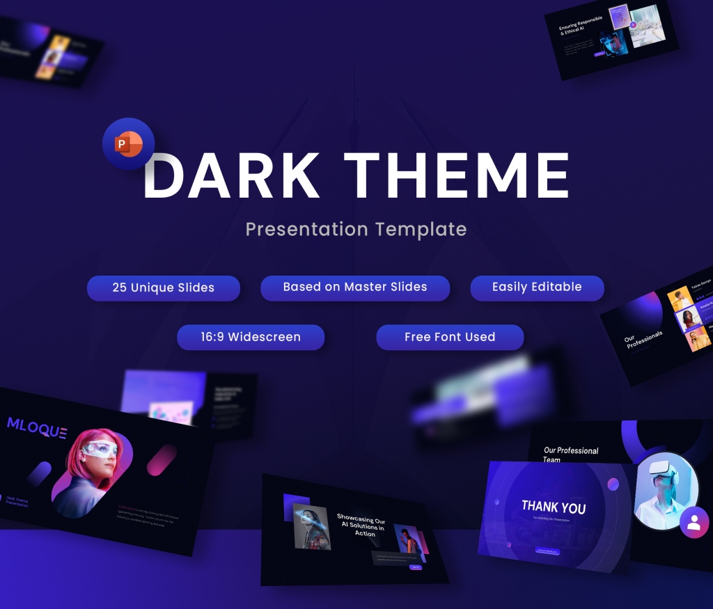 Molque- Dark Theme PowerPoint Presentation Template | Premast