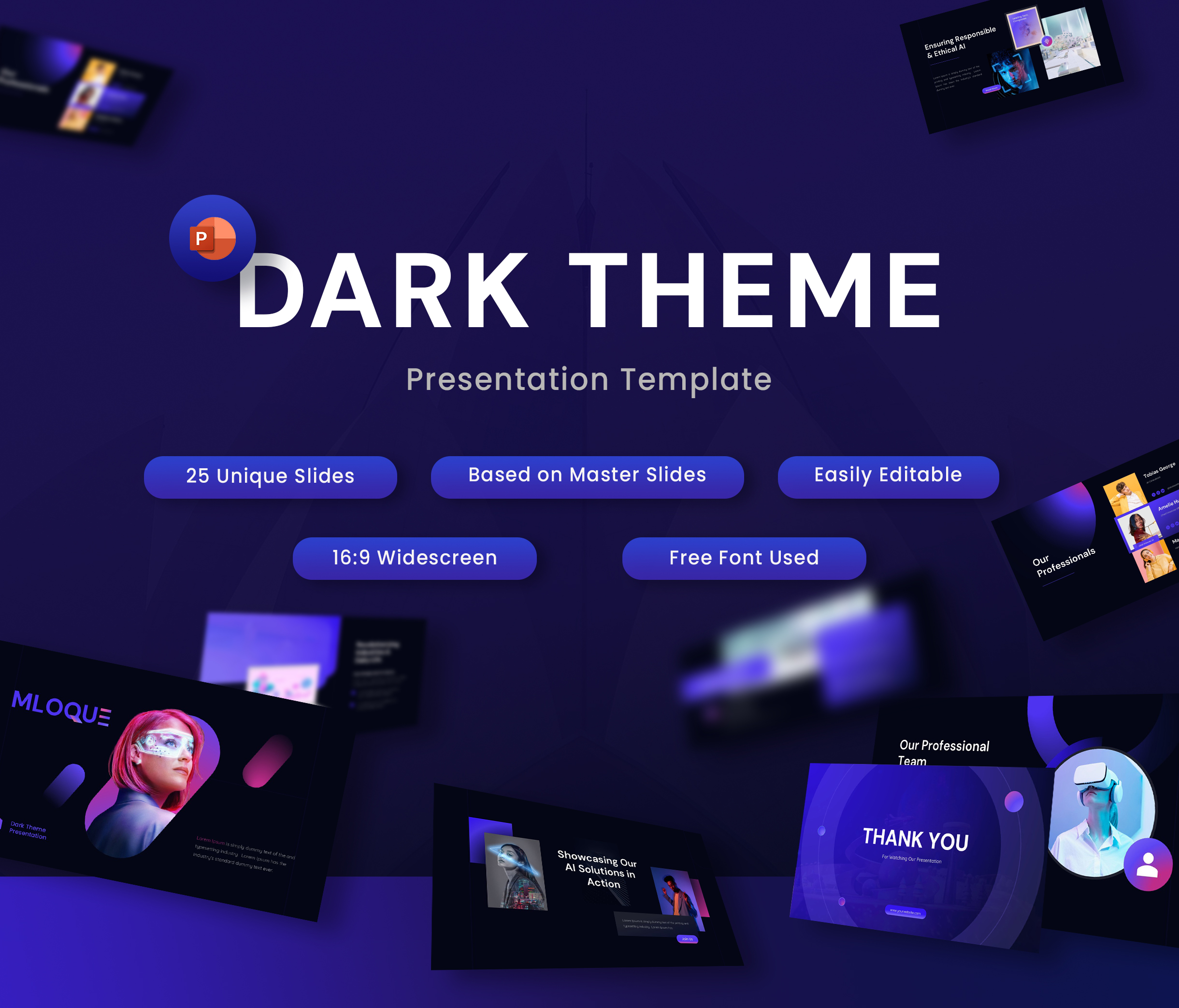 Molque- Dark Theme PowerPoint Presentation Template