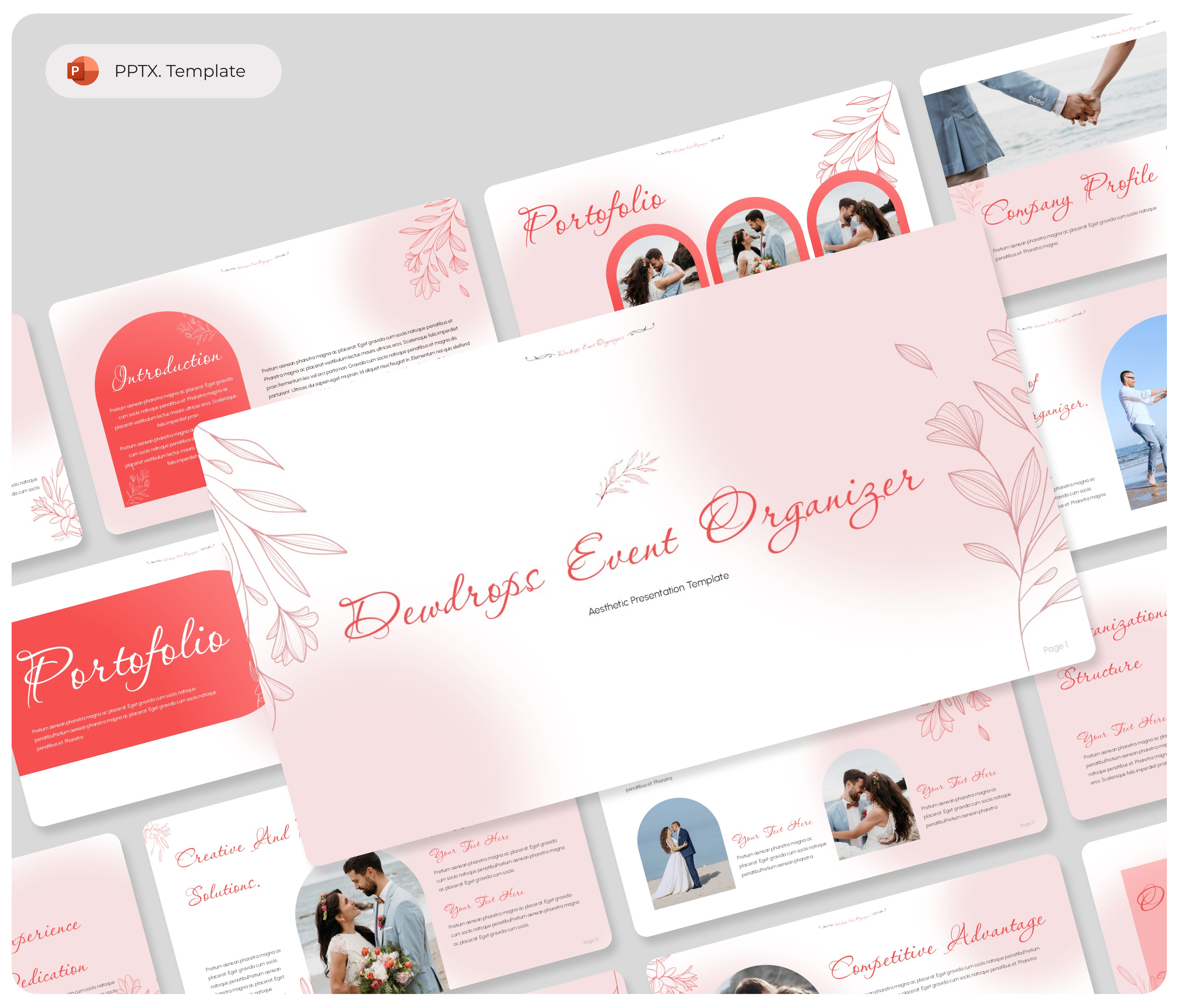 Dewdrops- Event Organizer PowerPoint Presentation Template