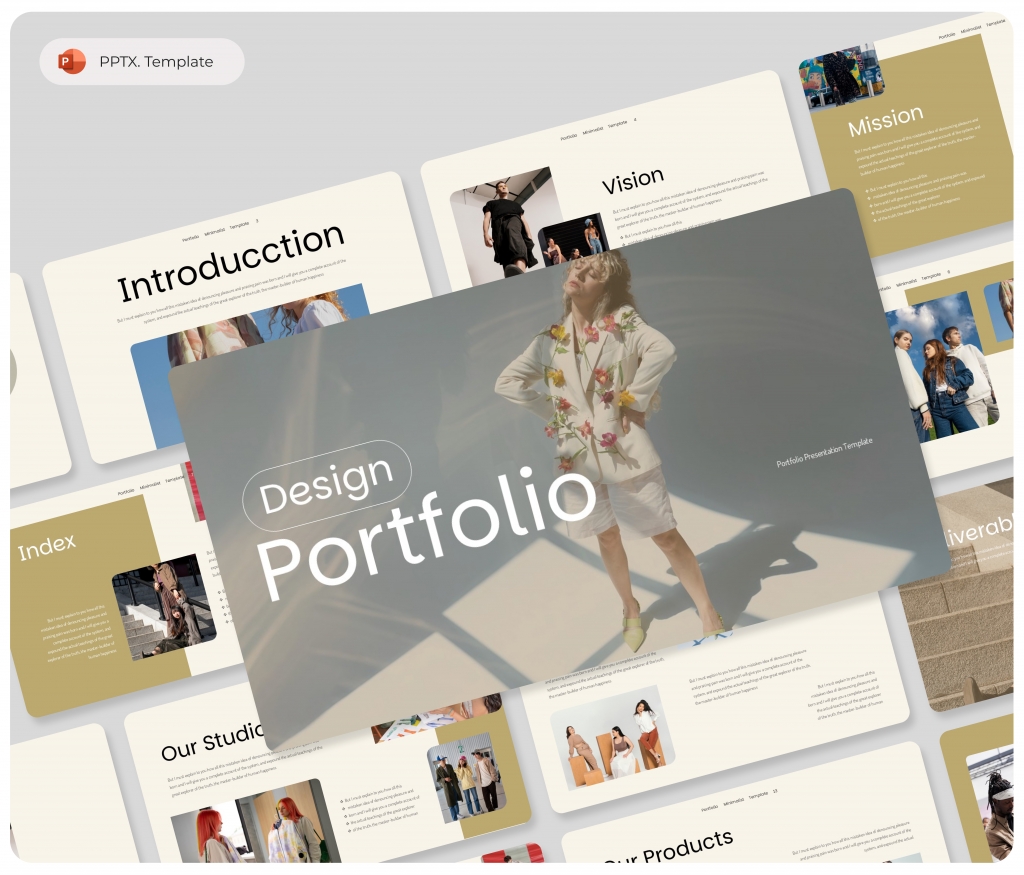 Design Portfolio PowerPoint Presentation Template | Premast
