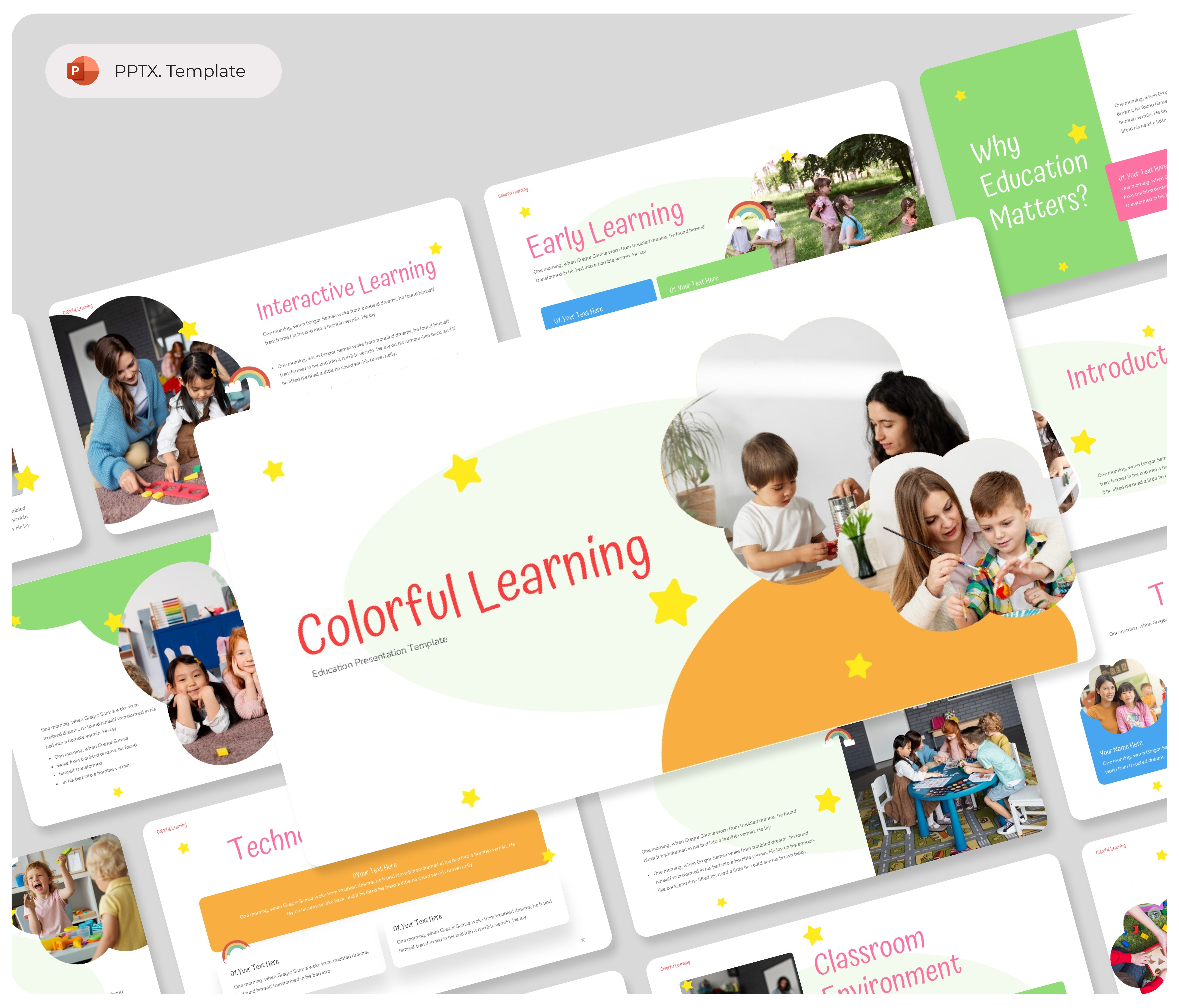 Colorful Learning PowerPoint Presentation Template