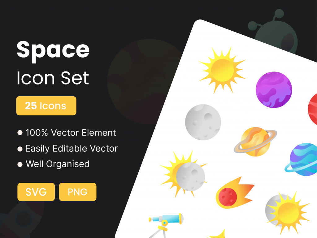 25 Space Icon Pack | Premast