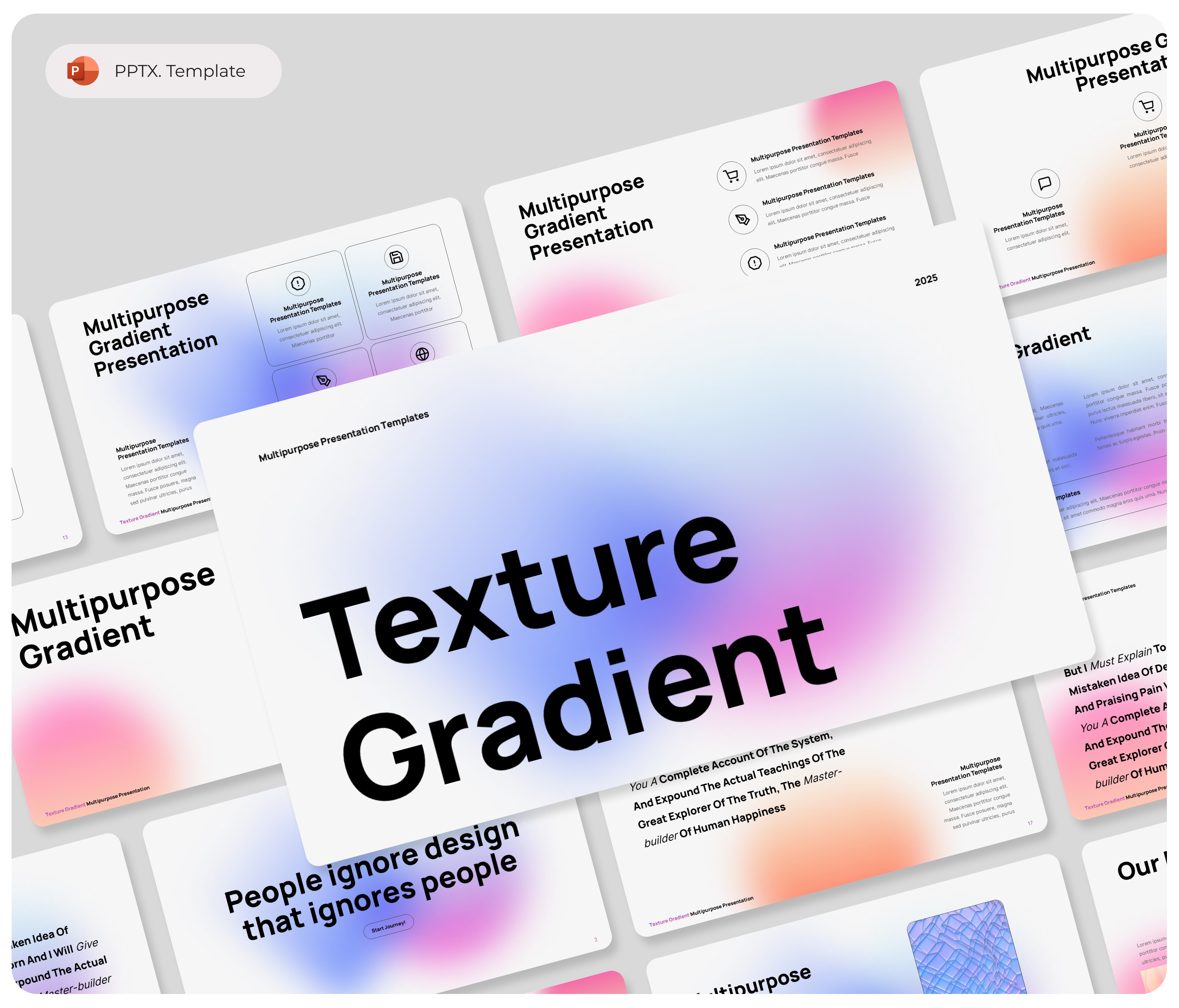 Texture Gradient PowerPoint Presentation Template