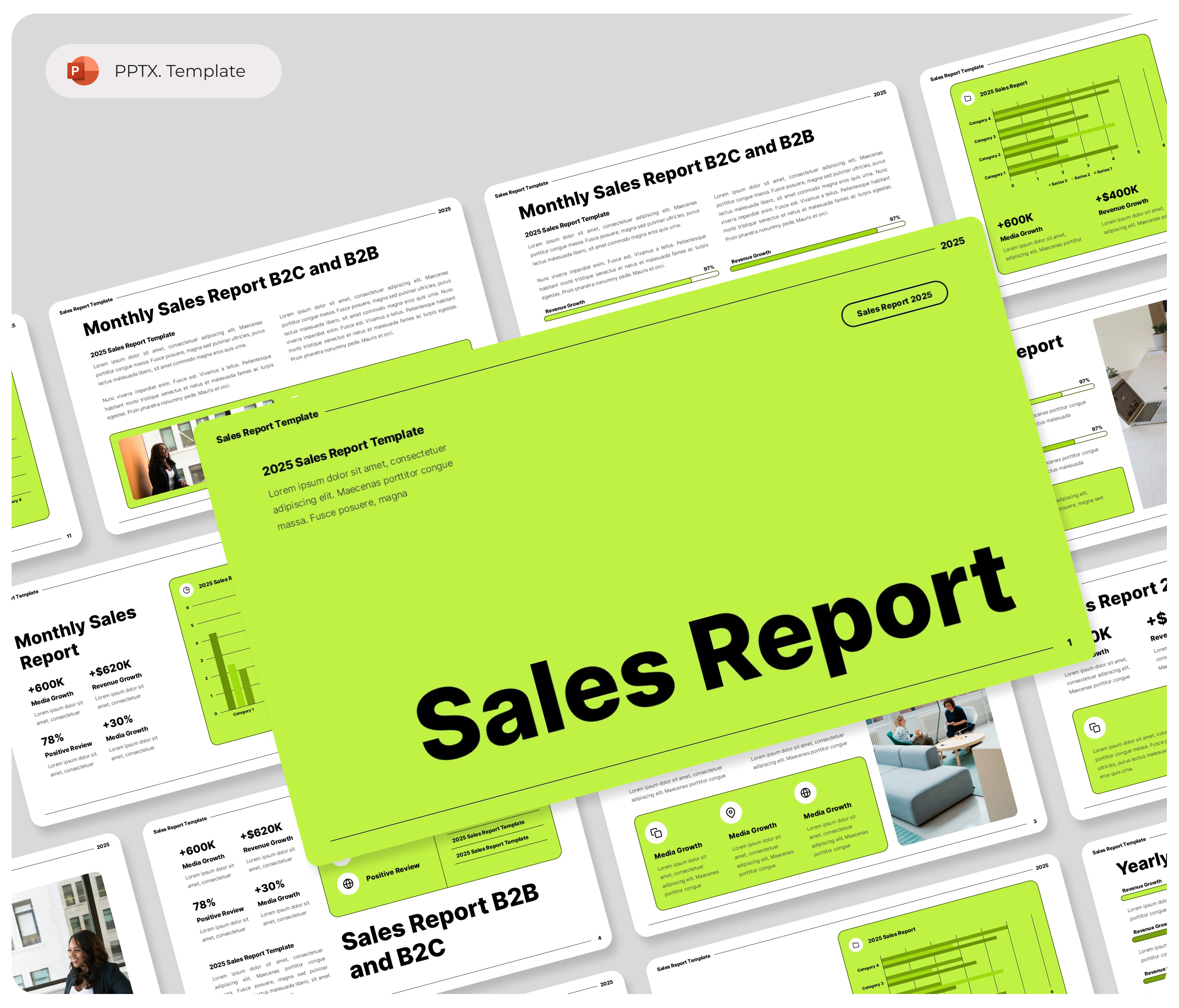 Sales Report 2025 PowerPoint Presentation Template