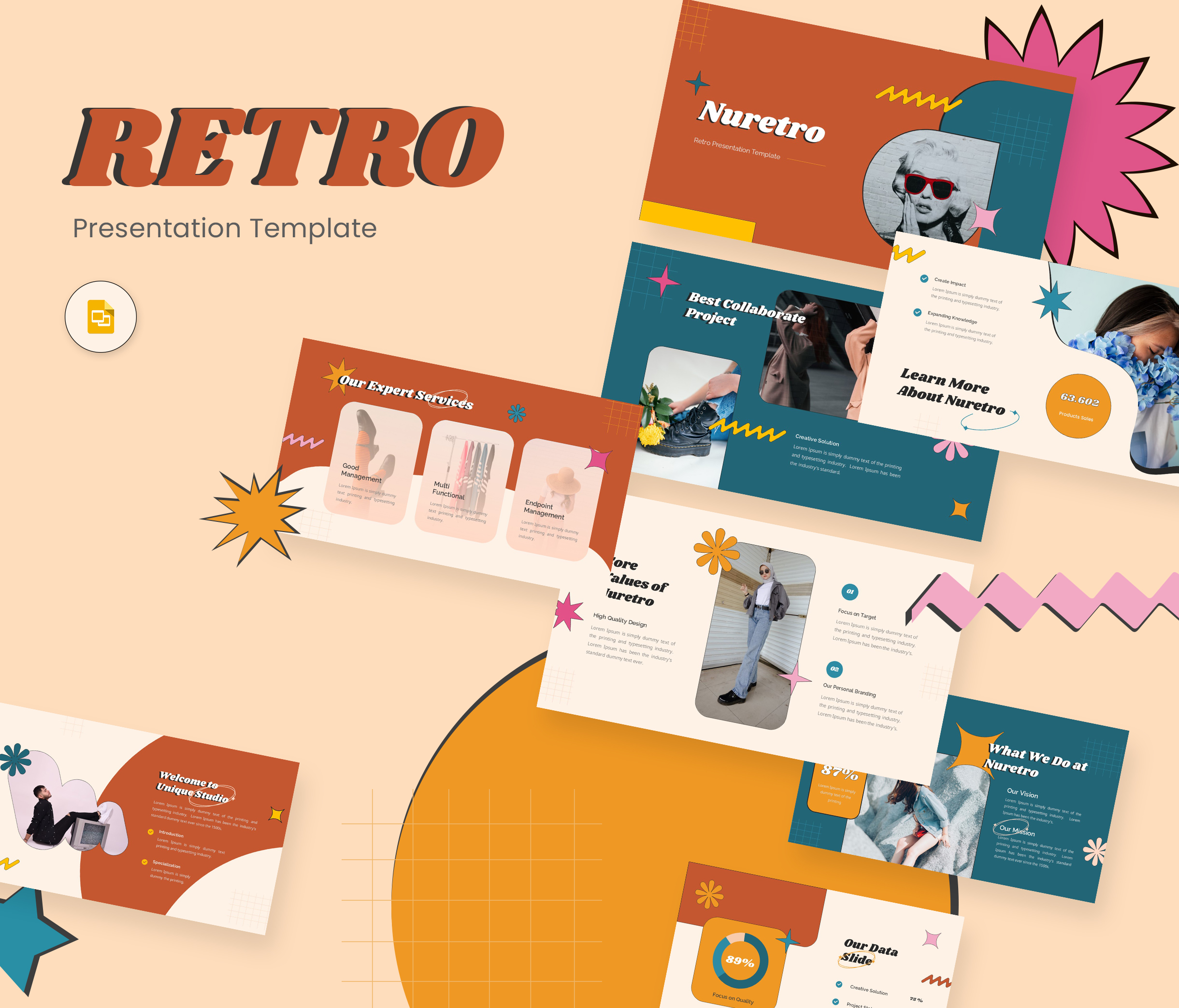 Nuretro- Retro Google Slides Presentation Template