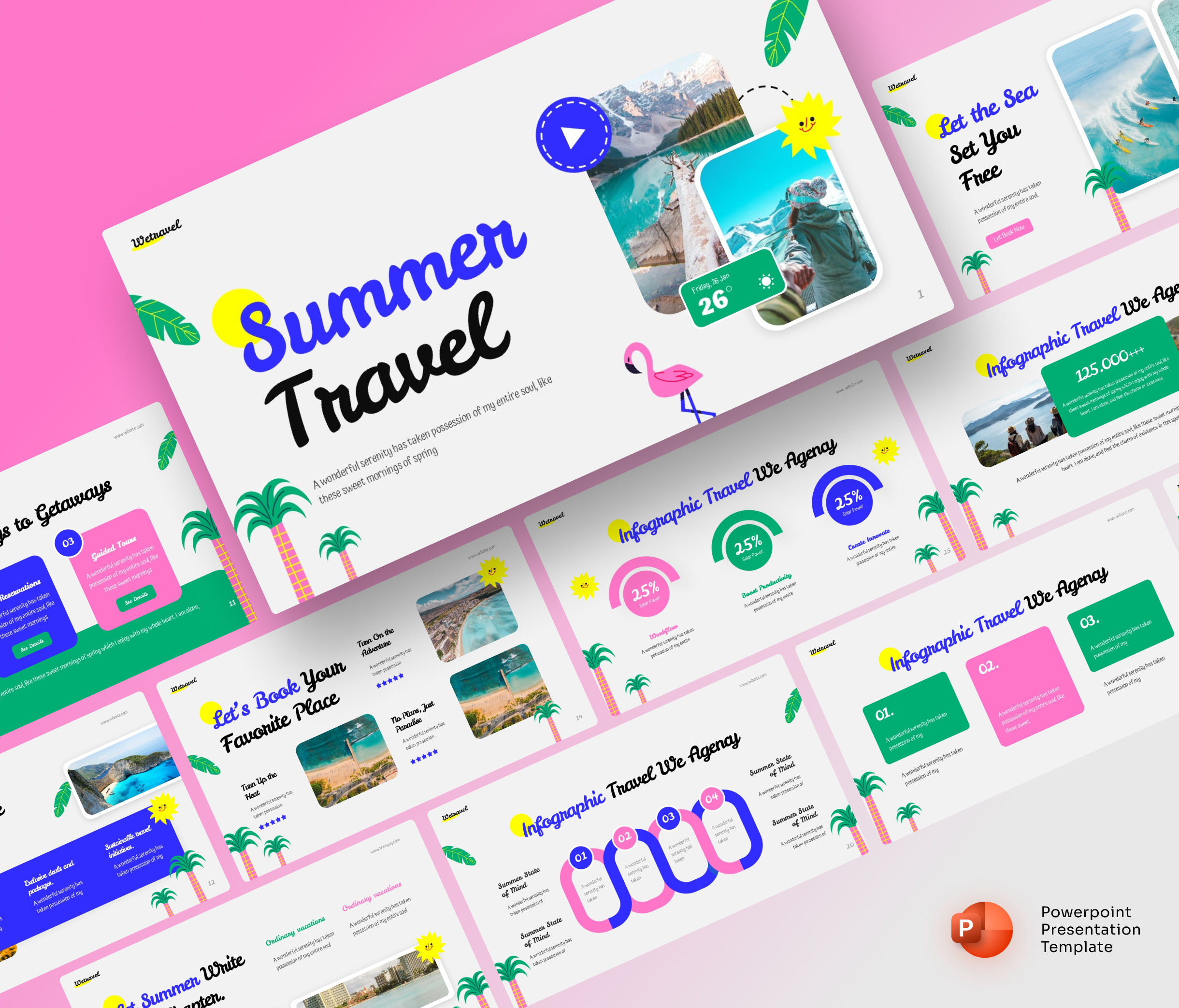 Creative Summer PowerPoint Presentation template