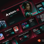 Axion-X Gaming Presentation PowerPoint template