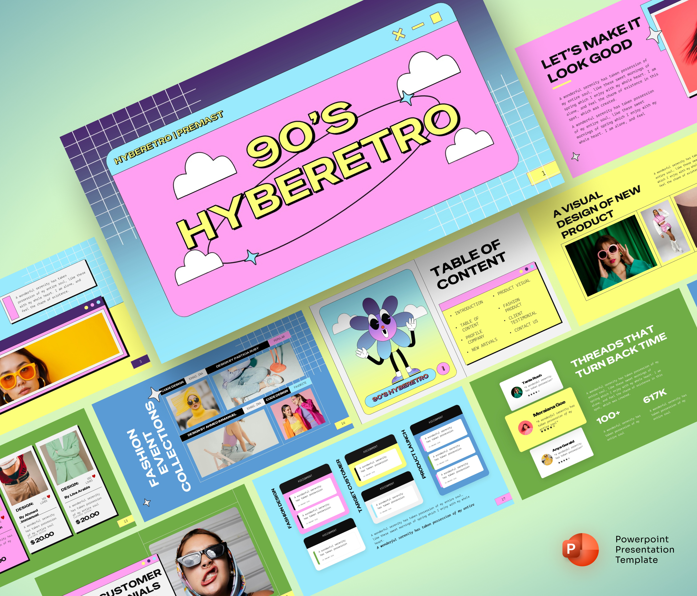 90’s Brutalism Style PowerPoint Presentation Template