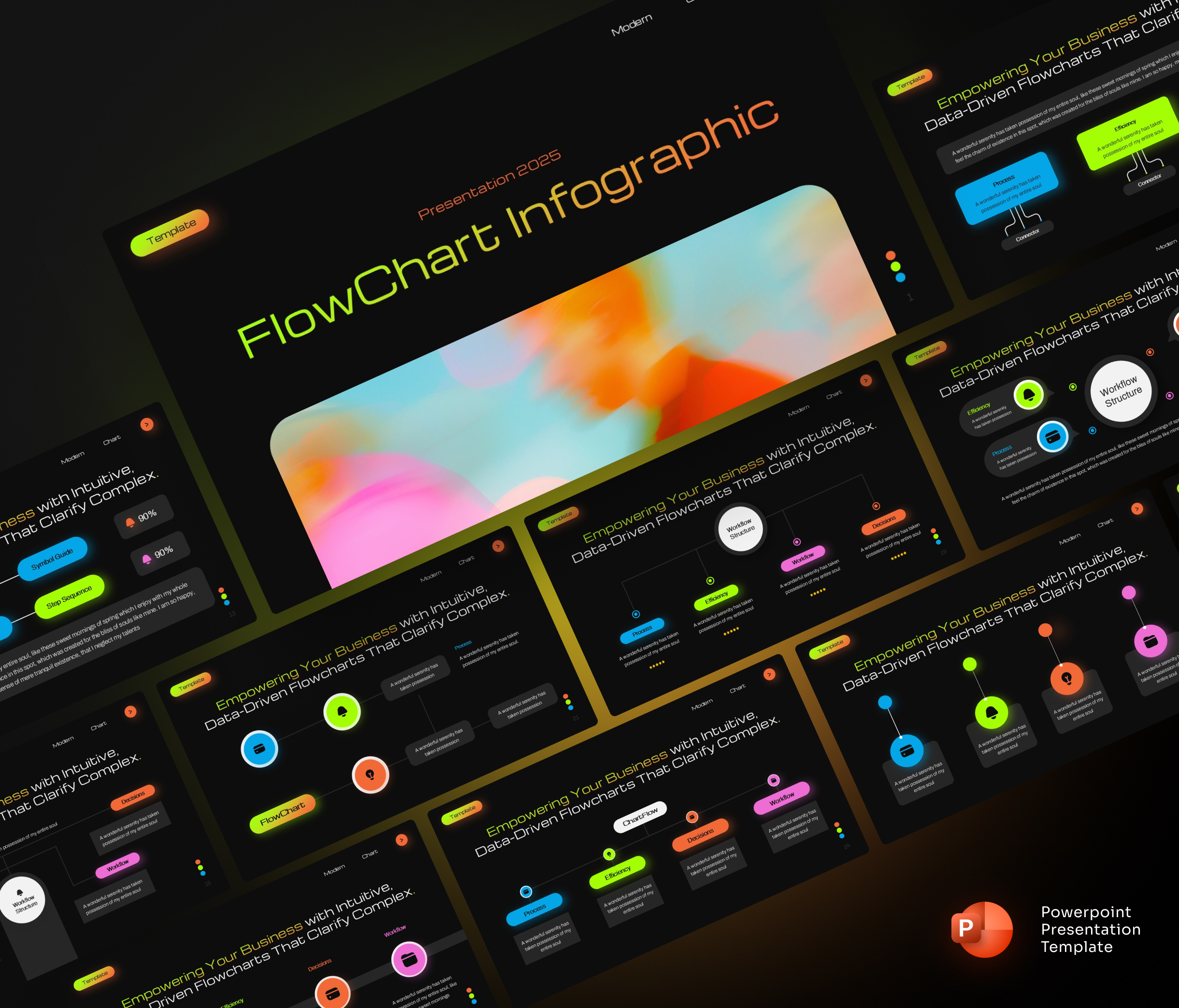 Flowchart Diagram presentation PowerPoint Template