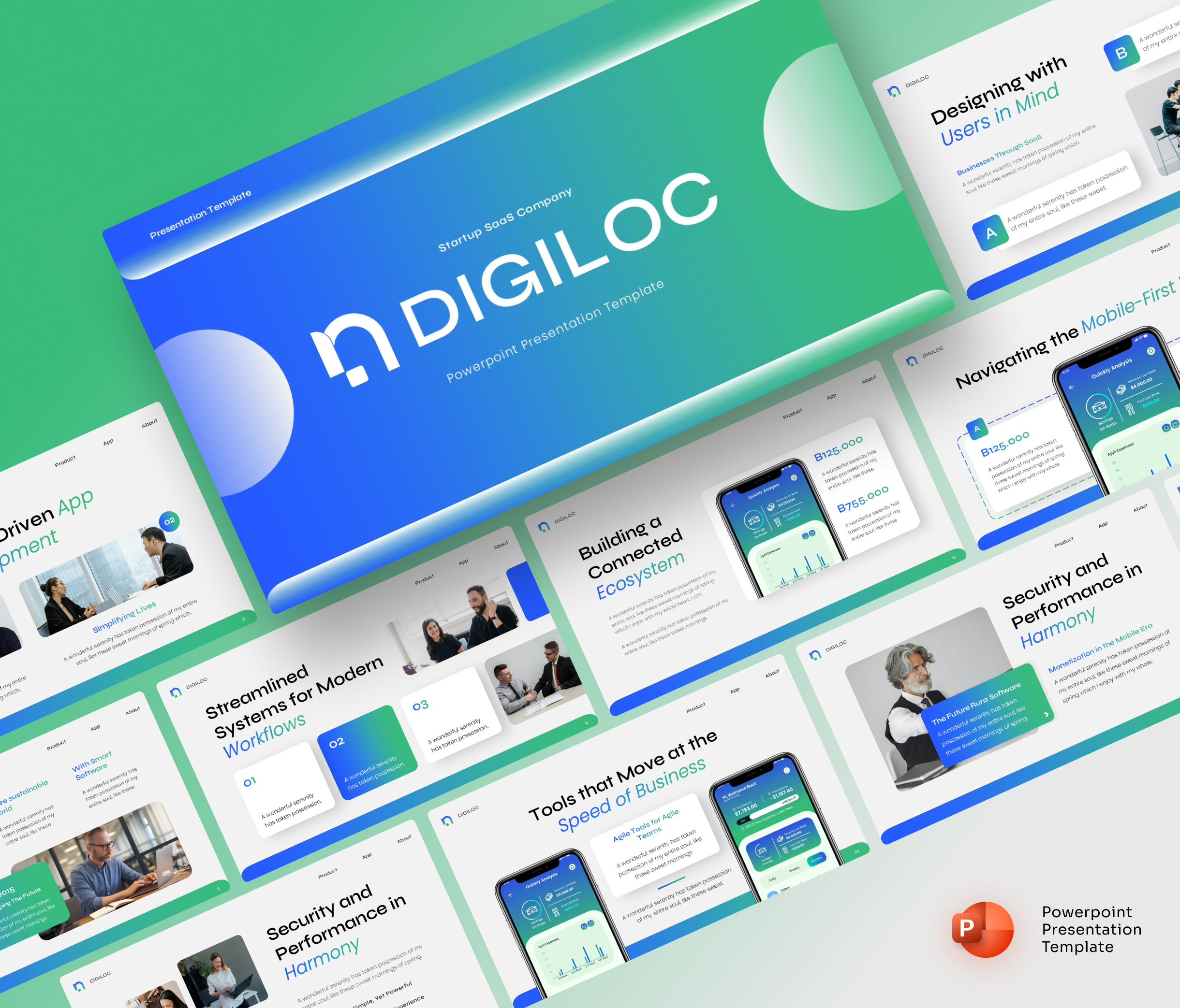 Startup saas Powerpoint Presentation template