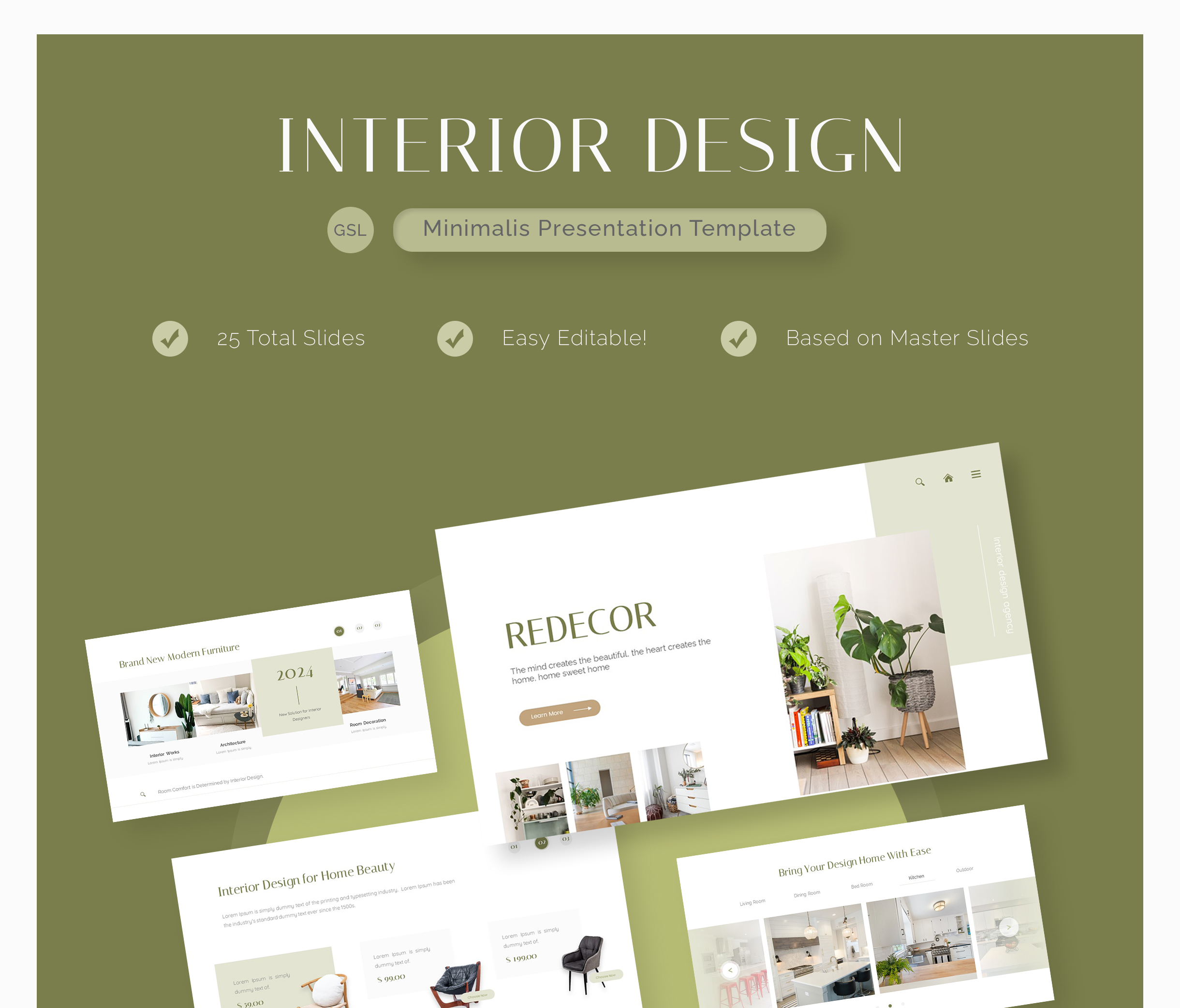Redecor – Interior Design Google Slides Template