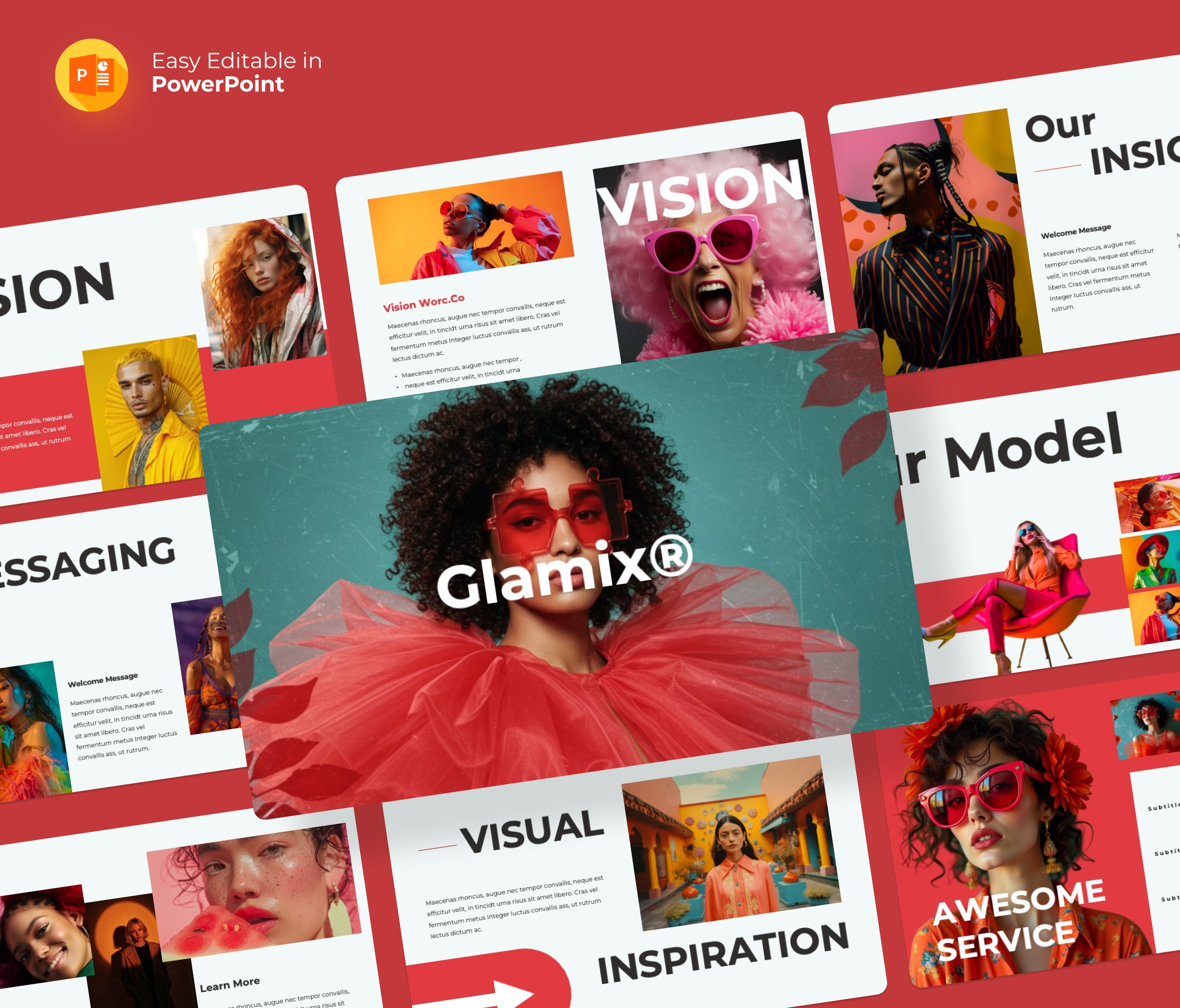 Fashion Glamix Presentation PowerPoint Template