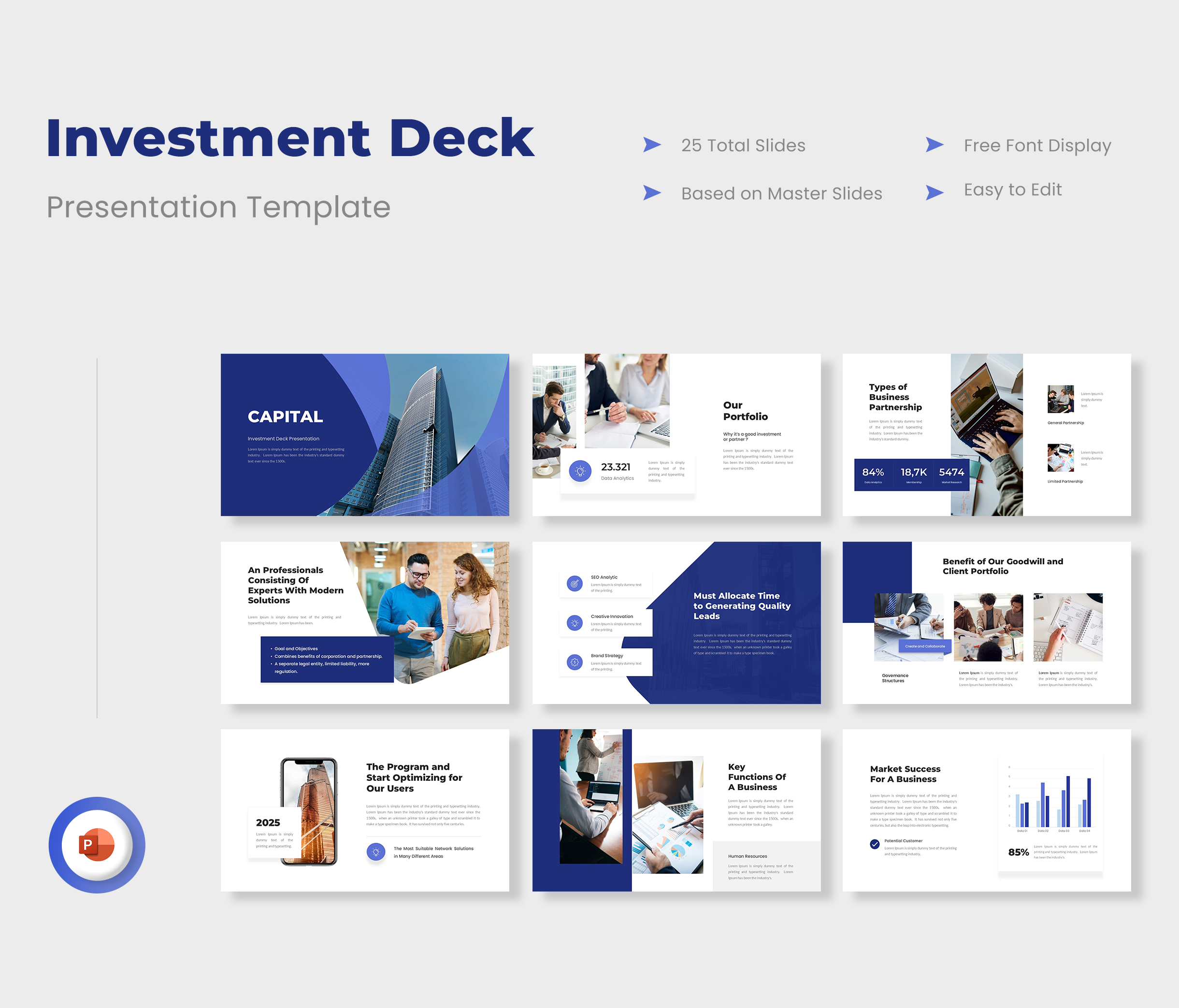 Capital – Investor Deck PowerPoint Presentation Template