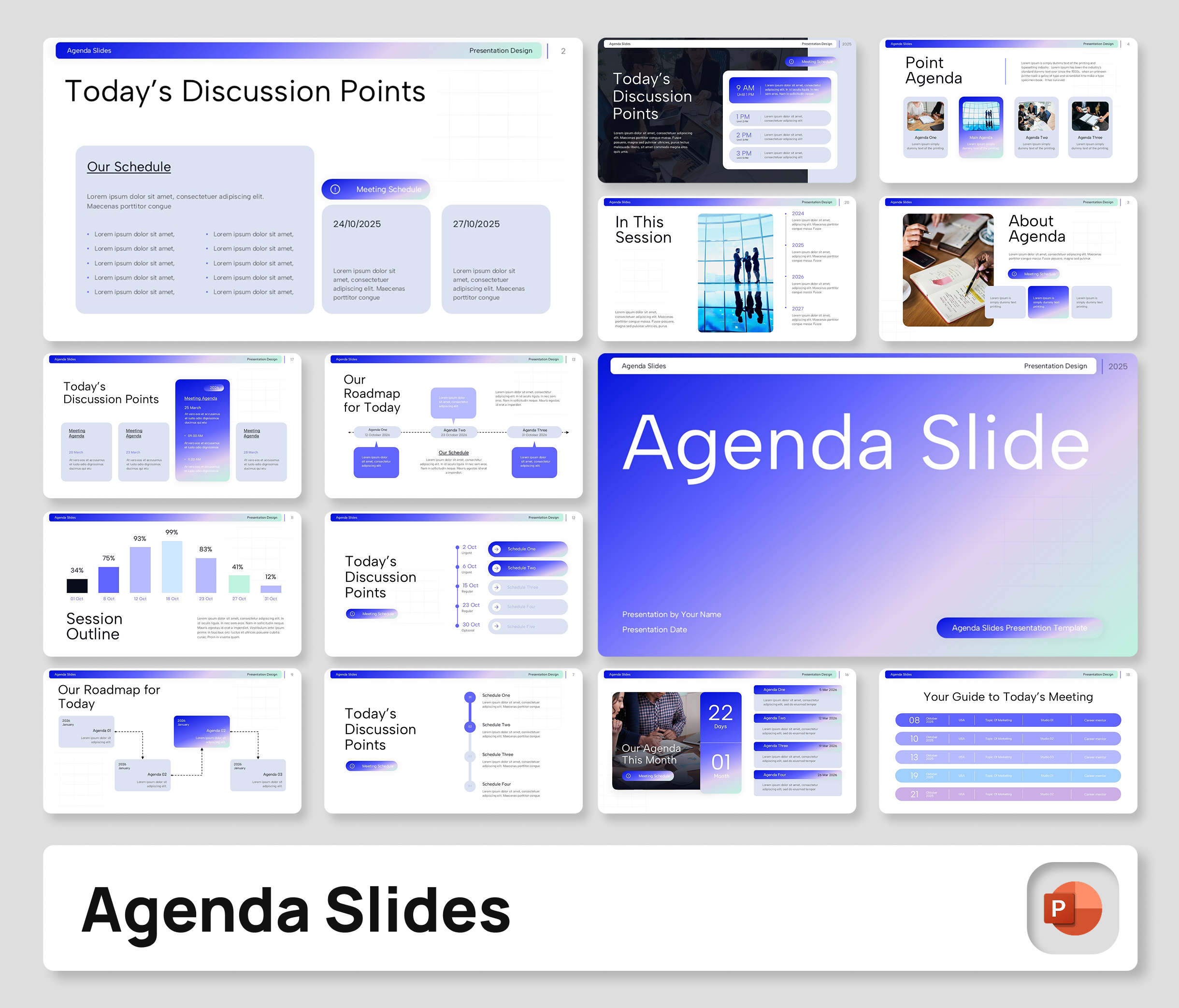 Agenda Slide PowerPoint Presentation Template