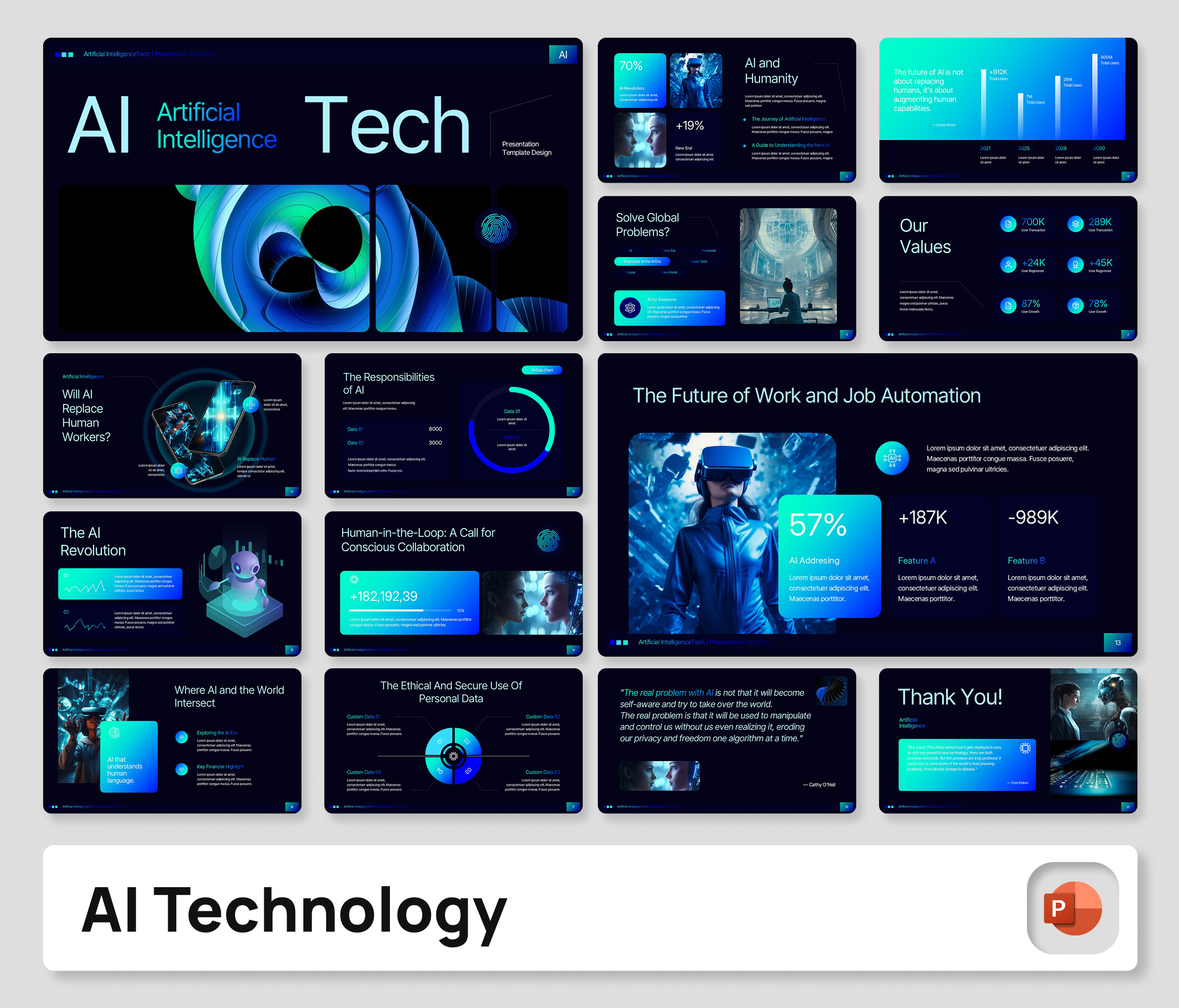 AI Technology PowerPoint Presentation Template