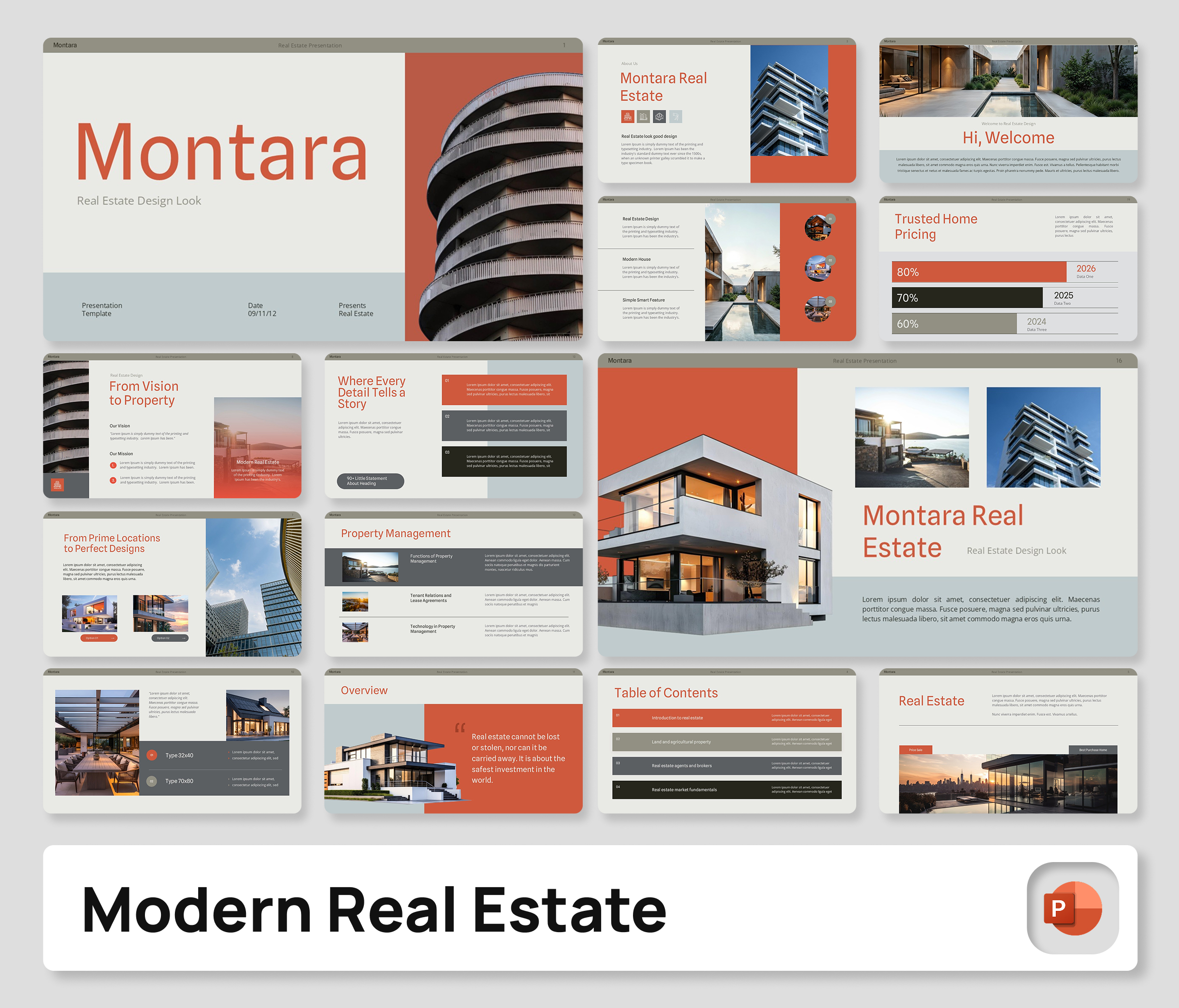 Montara – Modern Real Estate PowerPoint Presentation Template
