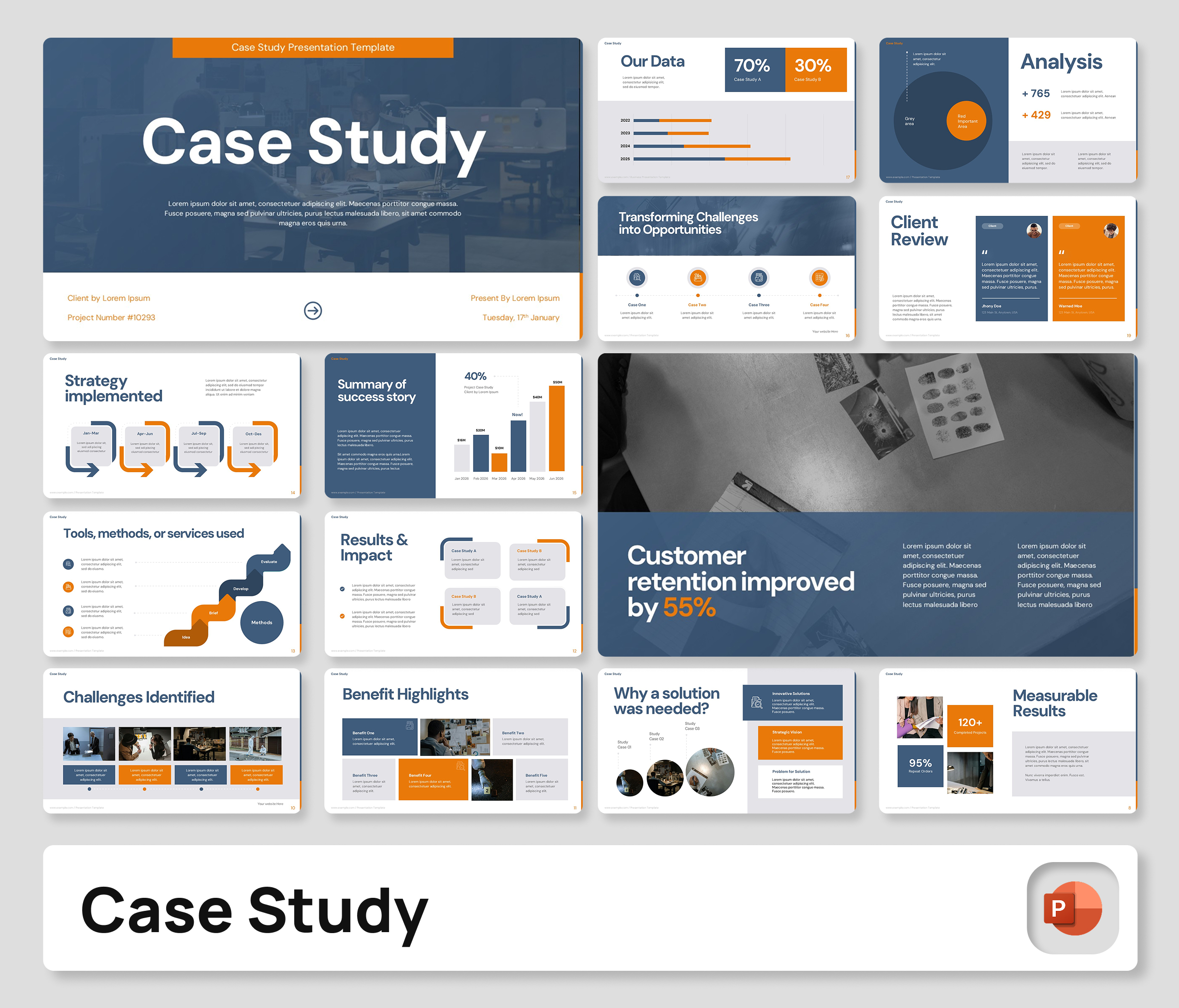 Case Study PowerPoint Presentation Template