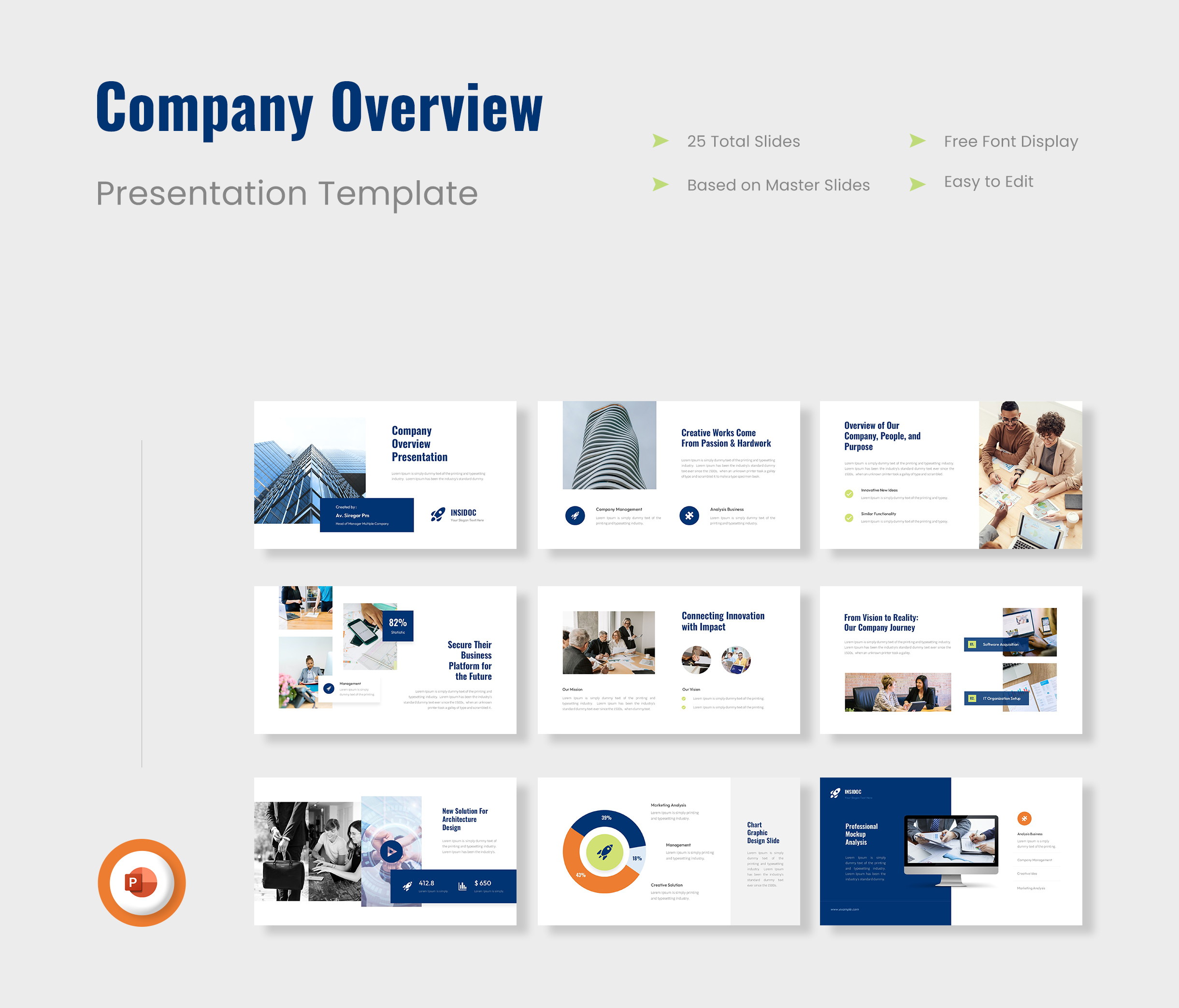 Insidoc – Company Overview PowerPoint Presentation Template