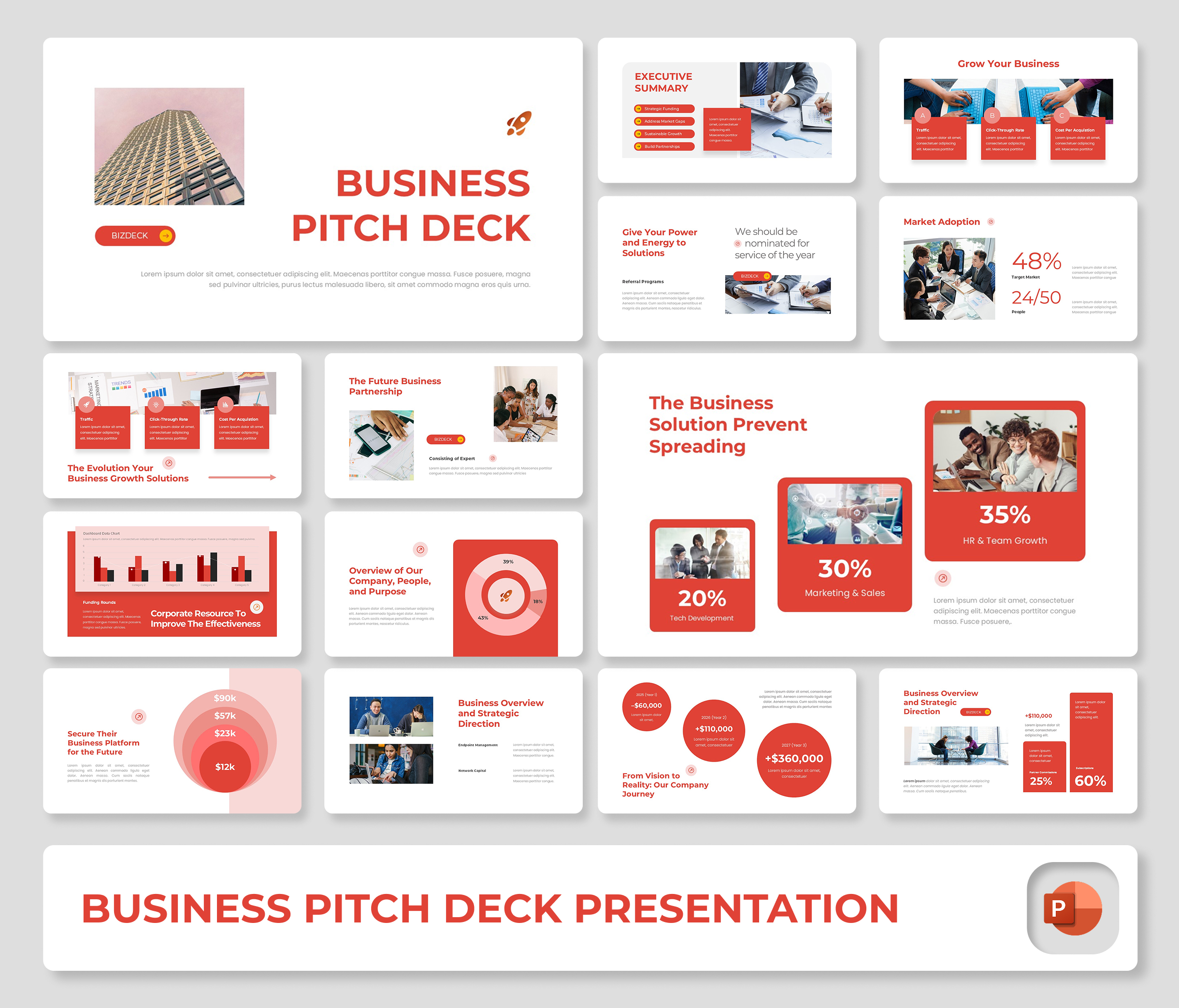 BizDeck Business Pitch Deck PowerPoint Template
