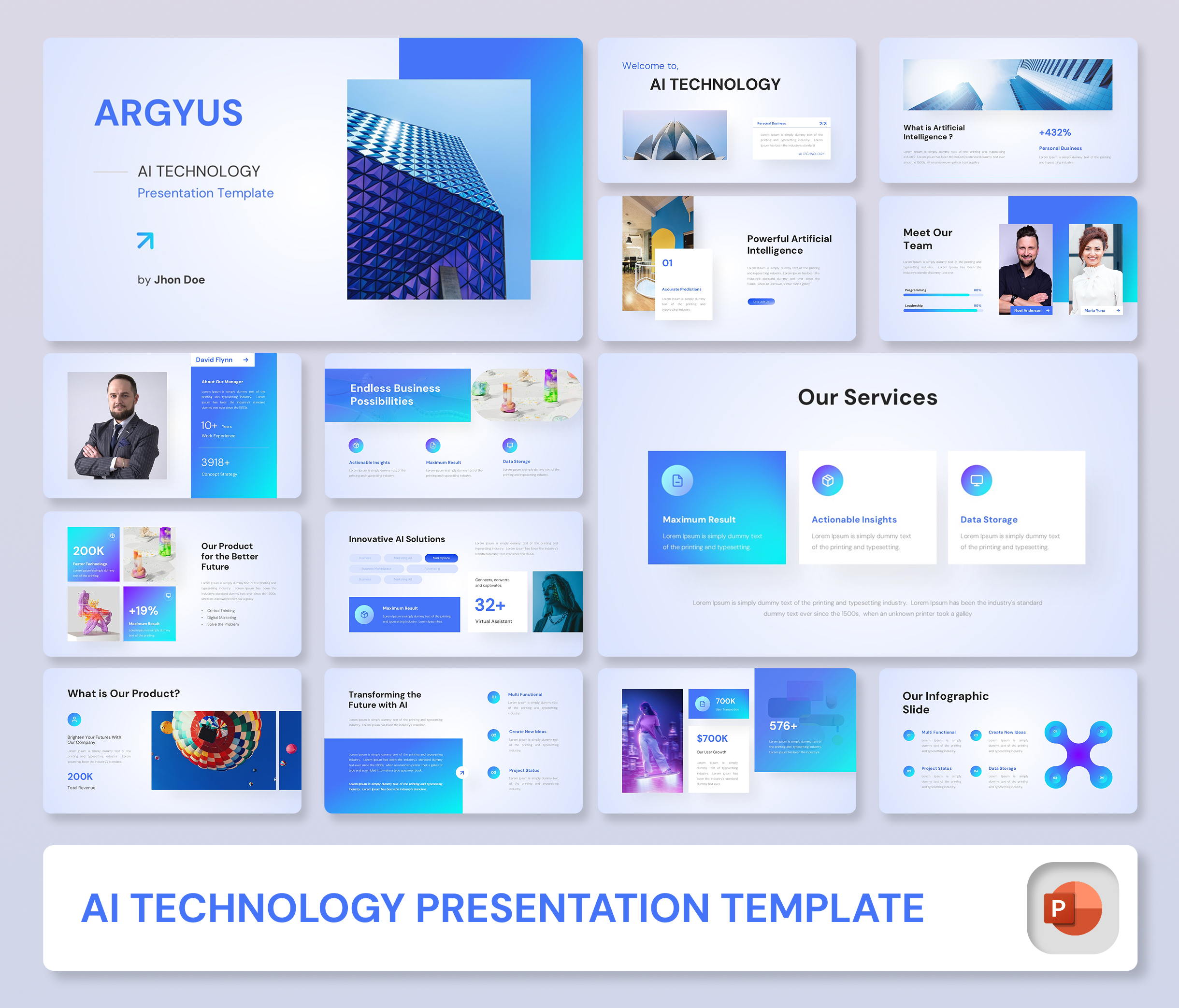 Argyus – AI Technology PowerPoint Presentation Template