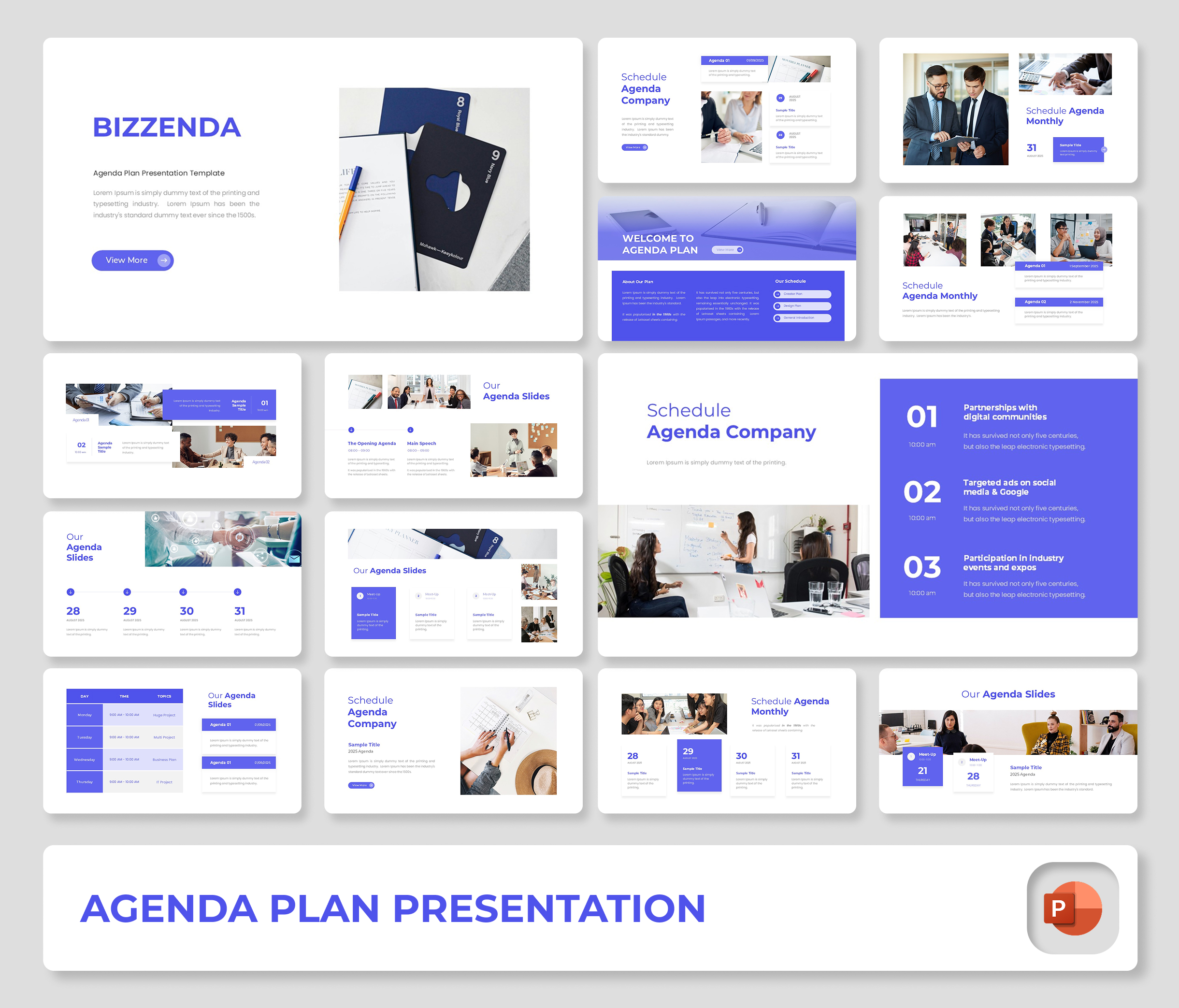 Bizzenda – Agenda PowerPoint Presentation Template