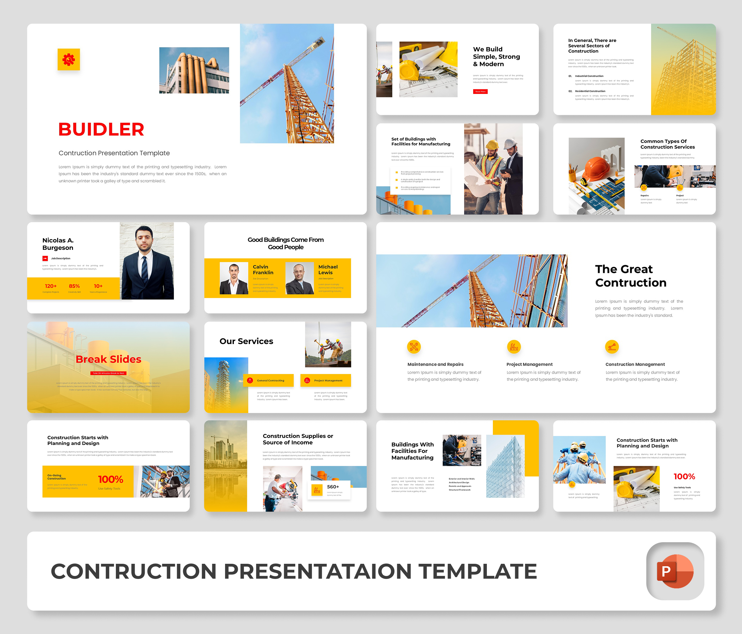 Buidler – Construction PowerPoint Presentation Template