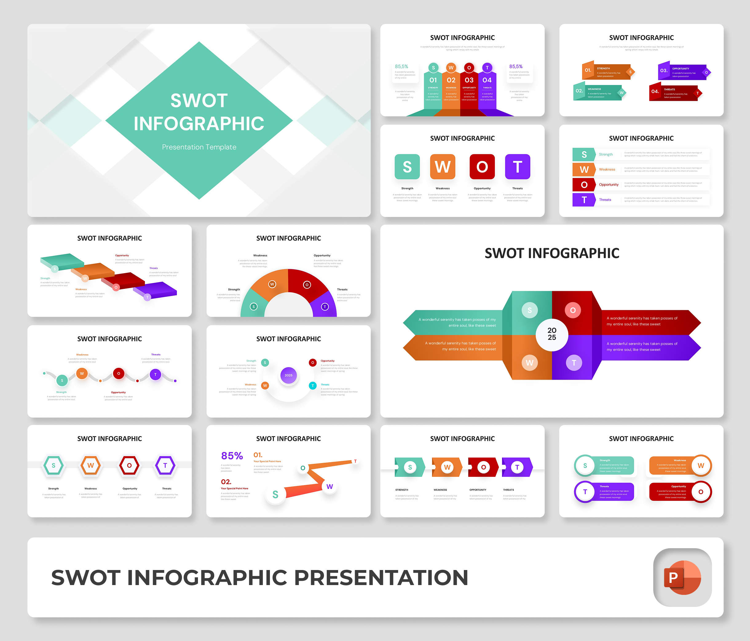 SWOT Infographic PowerPoint Presentation Template