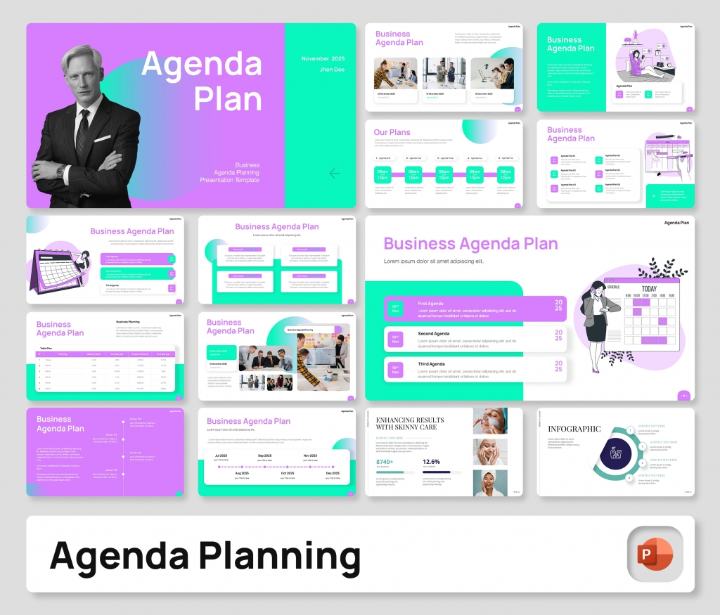 Premast | Business Agenda Plan PowerPoint Presentation Template