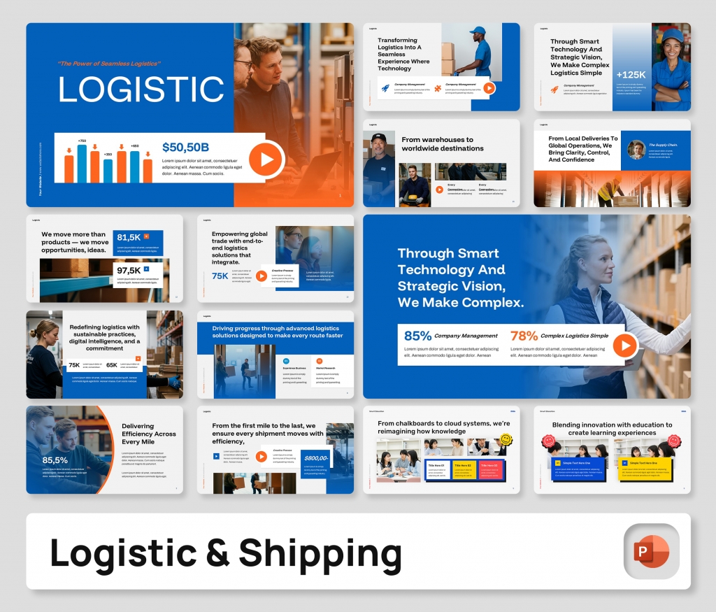 Logistic & Shipping PowerPoint Presentation Template | Premast