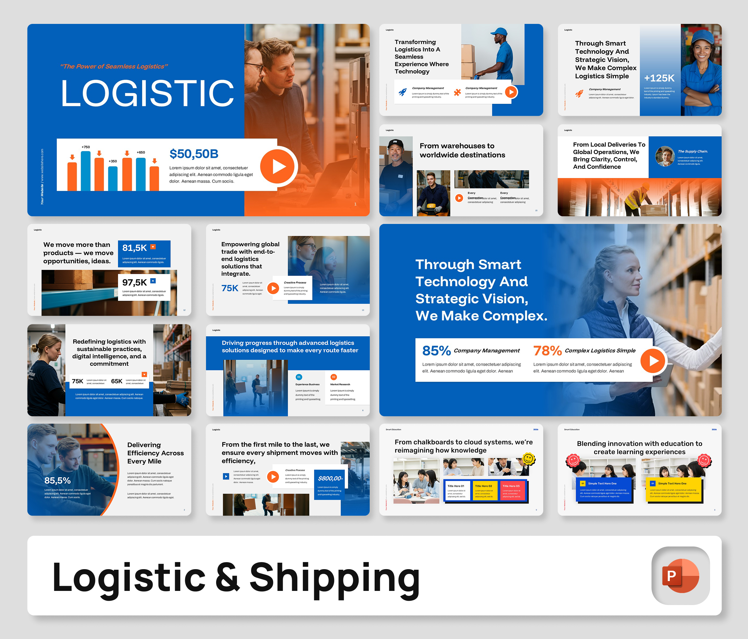 Logistic & Shipping PowerPoint Presentation Template