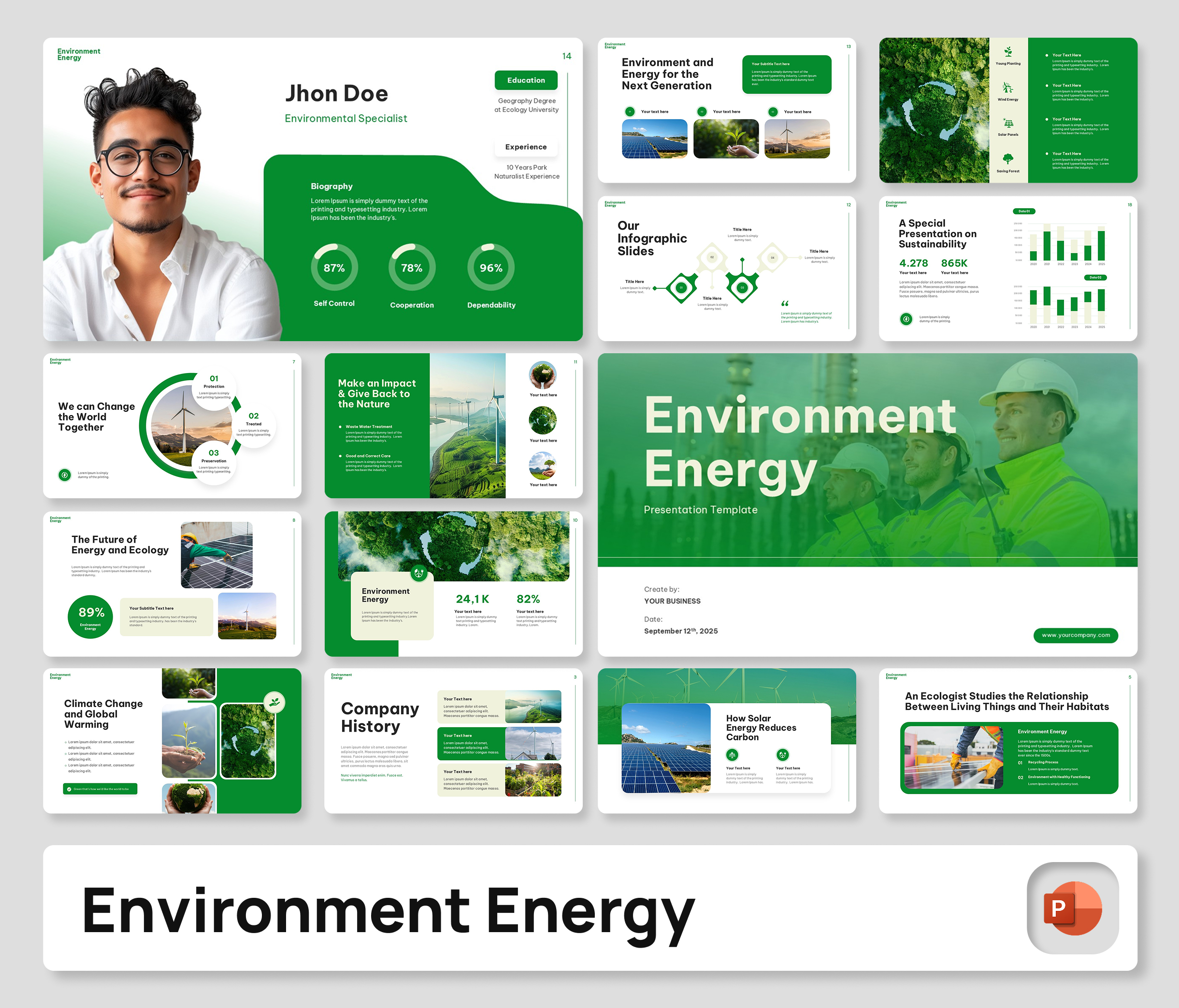 Environment Energy PowerPoint Template