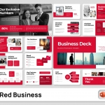 Red Business Deck PowerPoint Presentation Template
