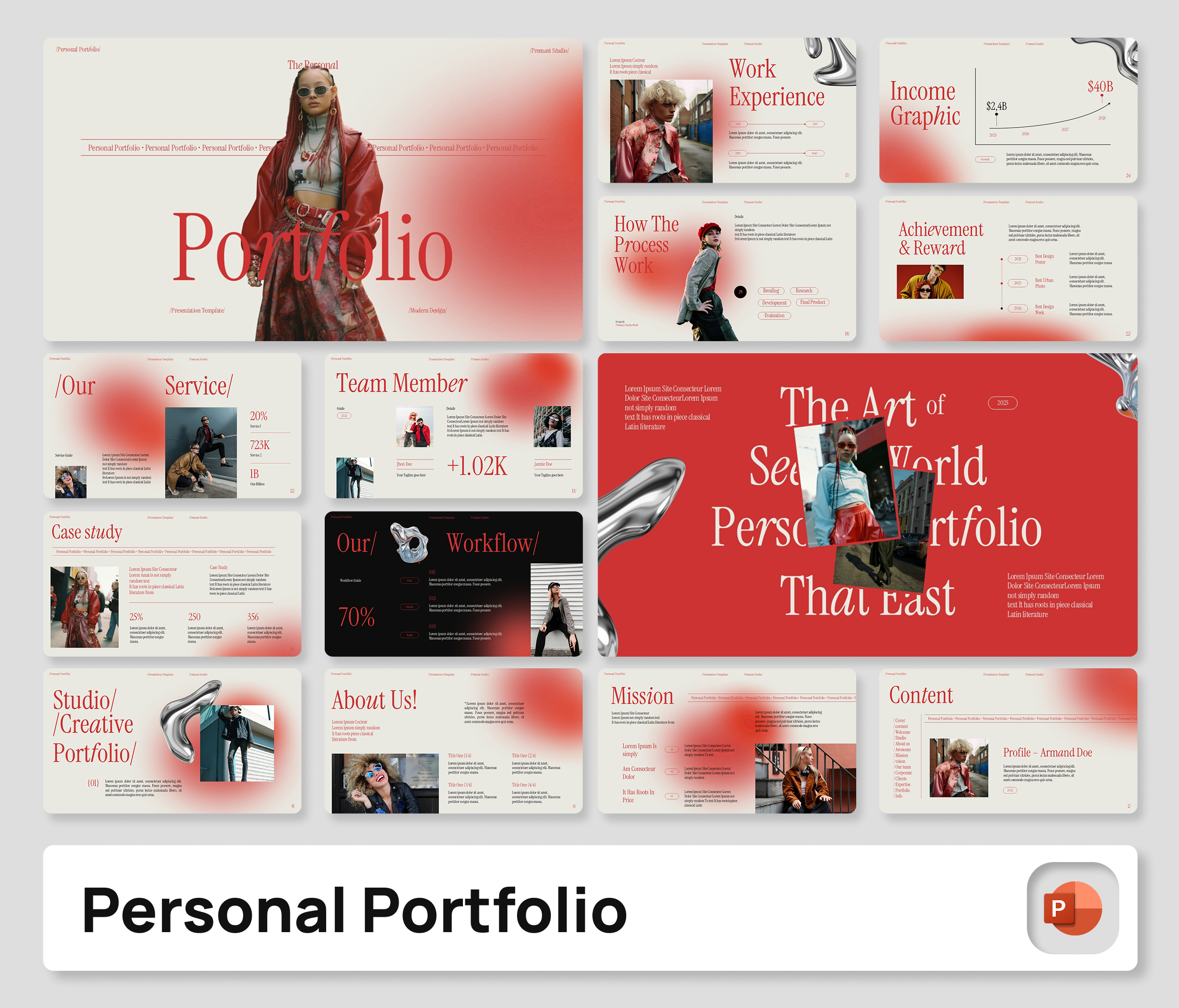 Persona Portfolio PowerPoint Presentation Template