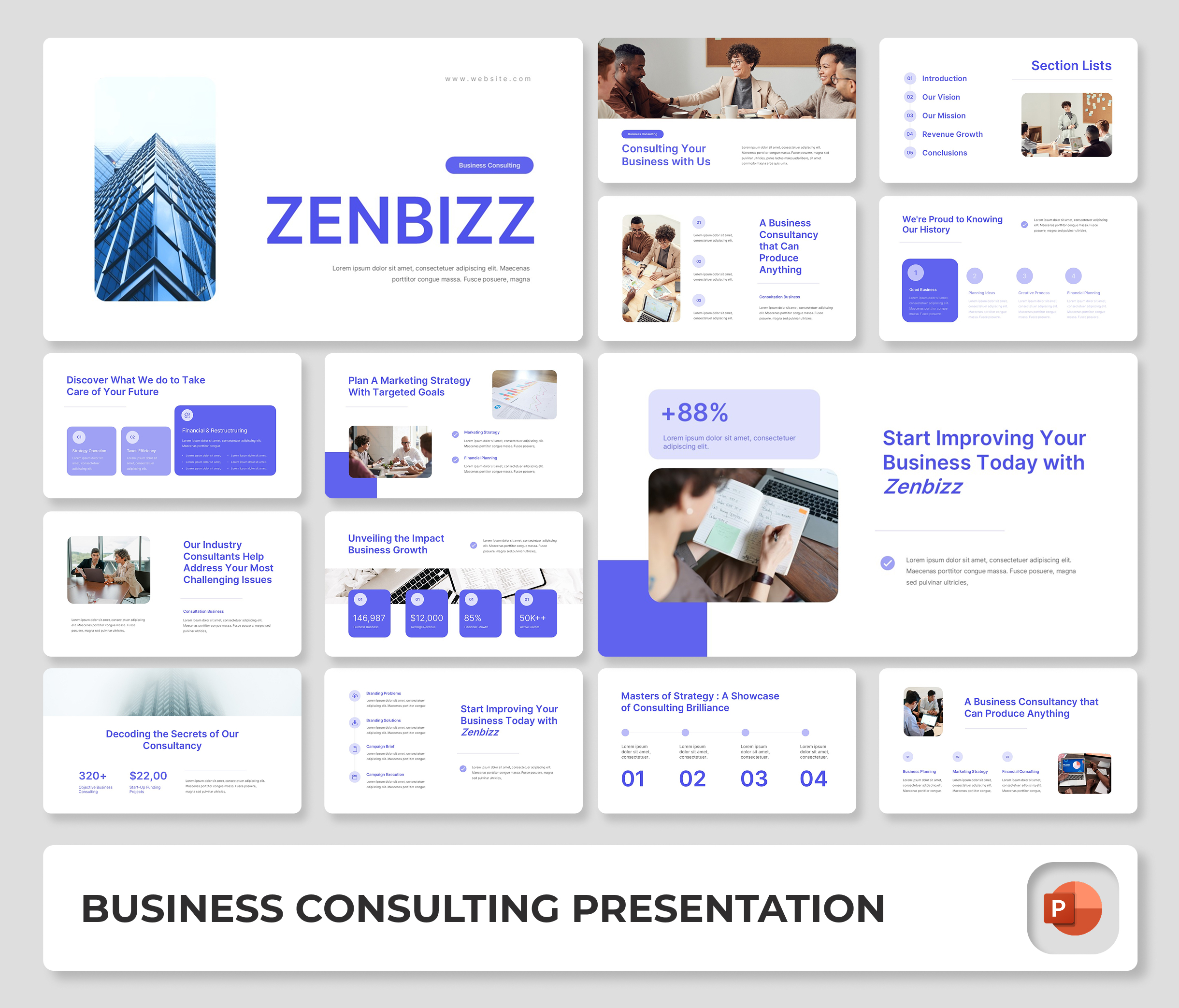 Zenbizz – Business Consulting PowerPoint Presentation Template