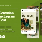 Ramadan Instagram Post Template Set