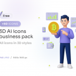 AI 3D Crypto & Business Illustration Pack
