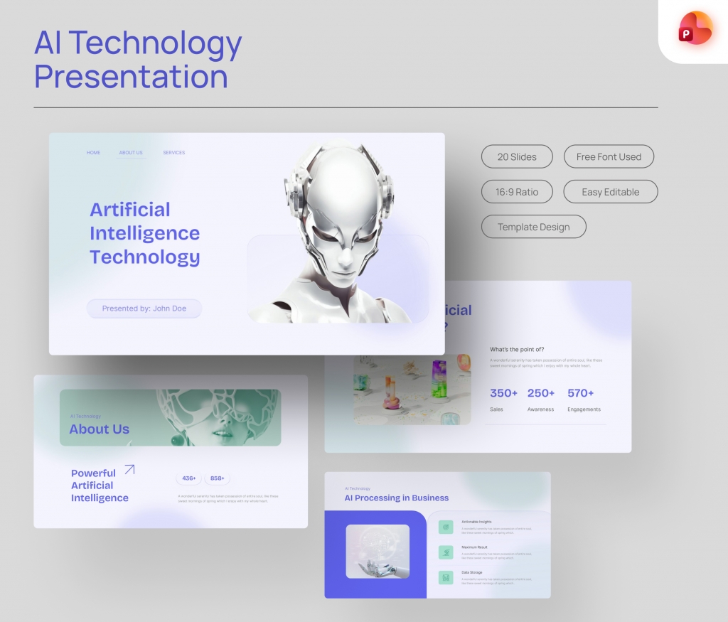 AI Technology Presentation - Technology PPT | Premast