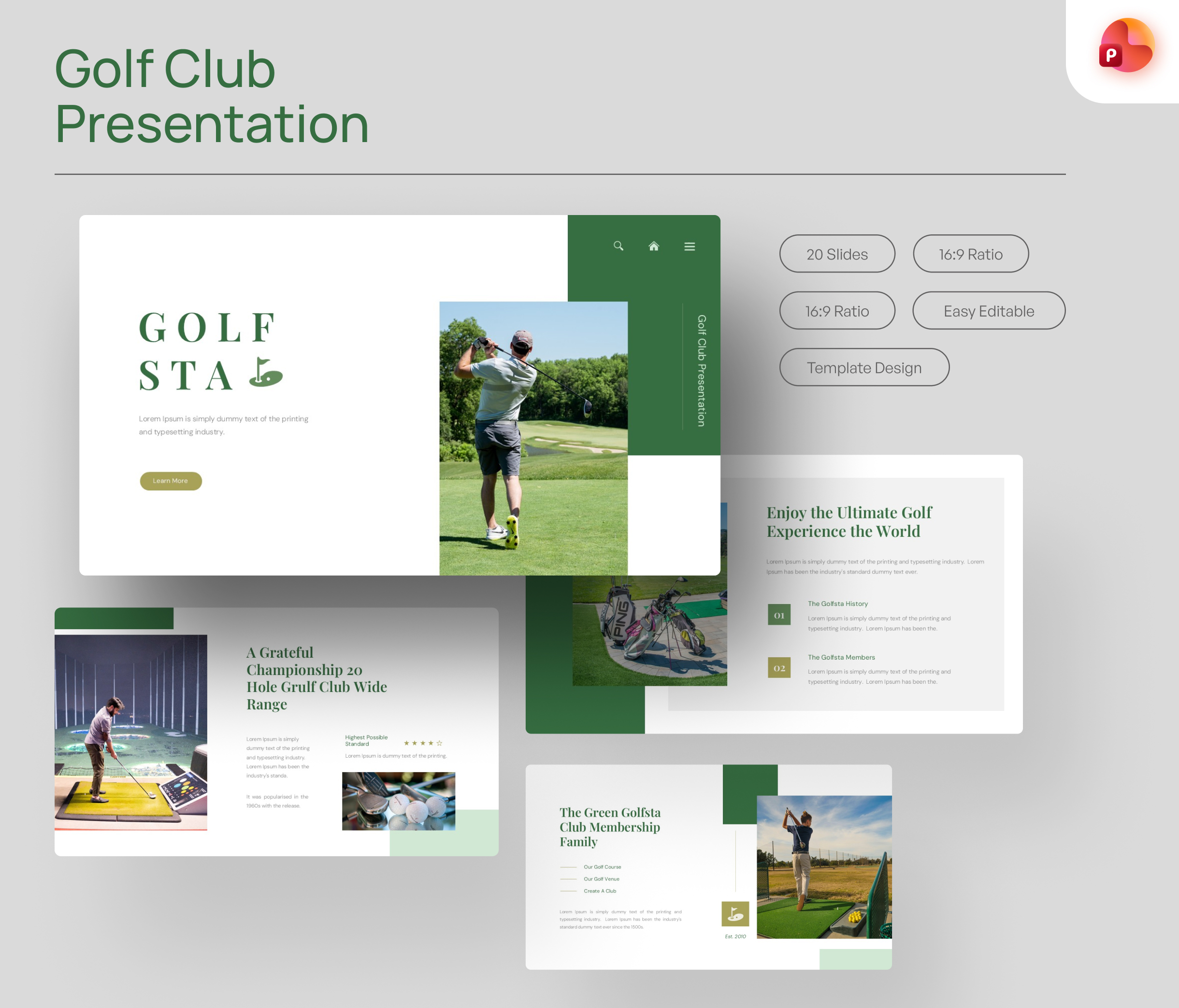Golf Club Presentation Template