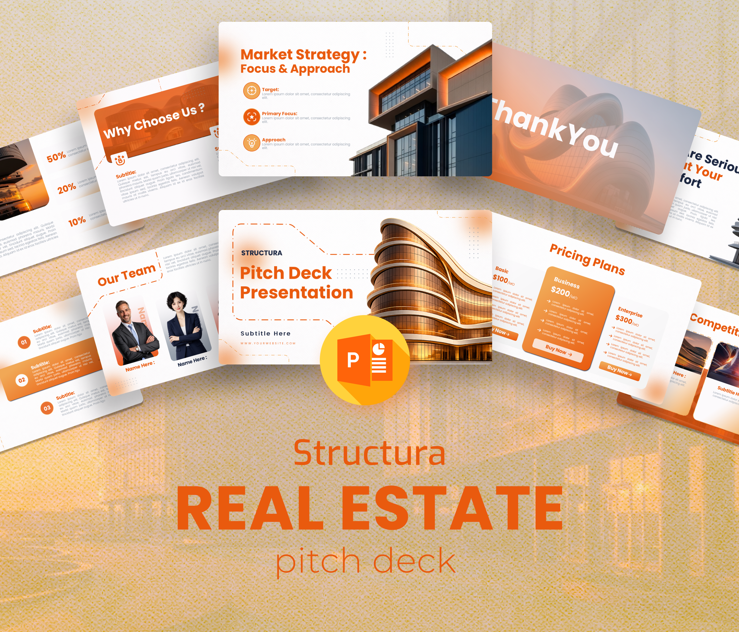 Structura Real Estate Pitch Deck Template